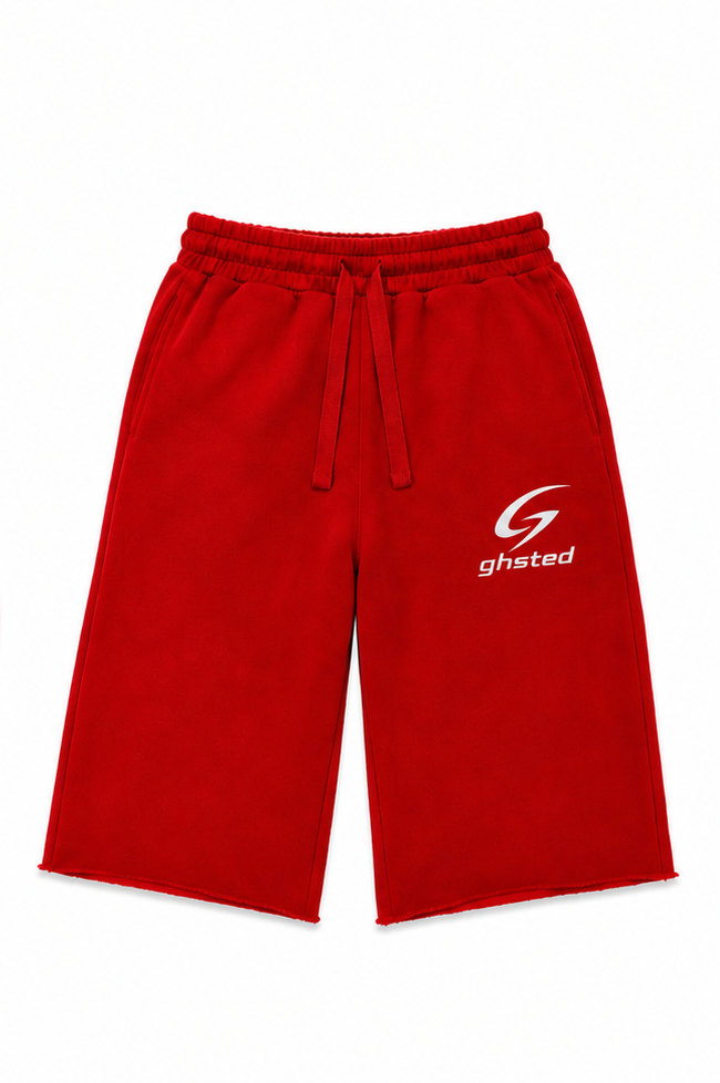 GHSTED Essential Red 3/4 Shorts